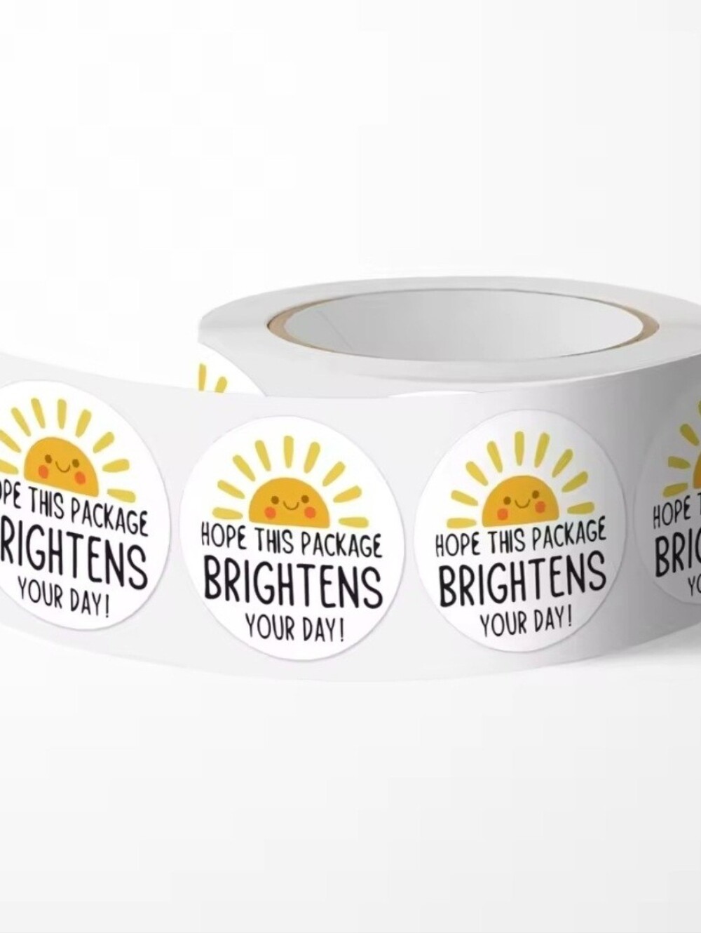 500pcs Brighten Your Day Yellow Sun Package Stickers - Cheerful Round Labels